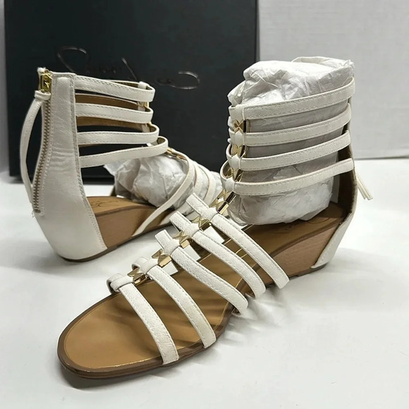 Report Signature Meliza Gladiator Sandal Shoes Open Toe White Women's Size 9 - Picture 6 of 11